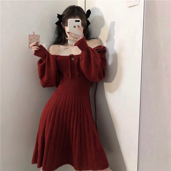 autumn winter ghost horse christmas war red slim a-line women's clothing knitted sweater dress ladies one piece vestido casual dresses, Black;gray
autumn winter ghost horse christmas war red slim a-line women's clothing knitted sweater dress ladies one piece vestido casual dresses, Black;gray