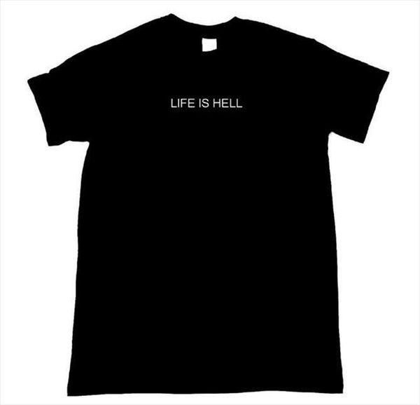 life is hell letters men t shirt print cotton casual for lady tee hipster drop ship z 832, White;black
life is hell letters men t shirt print cotton casual for lady tee hipster drop ship z 832, White;black