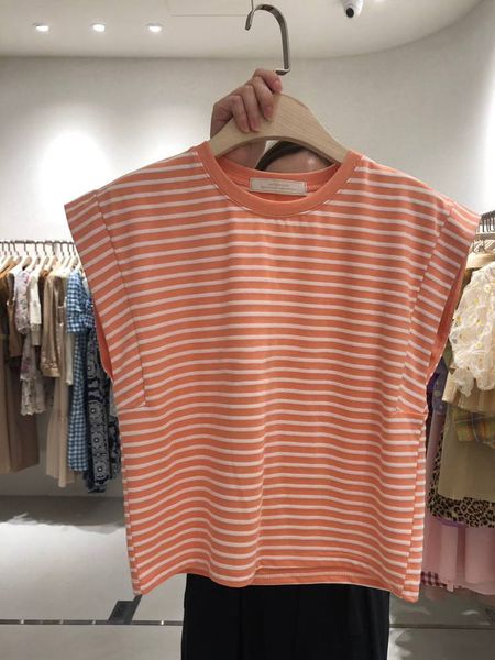striped o neck sleeveless t-shirt women's summer new shoulder pads all match loose casual 210421, White
striped o neck sleeveless t-shirt women's summer new shoulder pads all match loose casual 210421, White