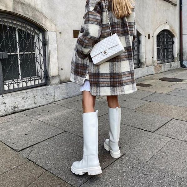 boots ins brand stylish white mid calf thick bottom chunky punk platform women 2021 design street autumn shoes woman, Black
boots ins brand stylish white mid calf thick bottom chunky punk platform women 2021 design street autumn shoes woman, Black