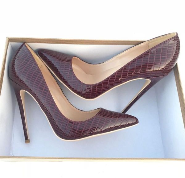 dress shoes european and american wine-red lizard-print high-heeled with 12 cm tip shallow mouth single, Black
dress shoes european and american wine-red lizard-print high-heeled with 12 cm tip shallow mouth single, Black