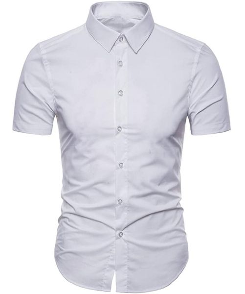 men's casual shirts fashion dress shirt slim fit short sleeve business cotton button down, White;black
men's casual shirts fashion dress shirt slim fit short sleeve business cotton button down, White;black