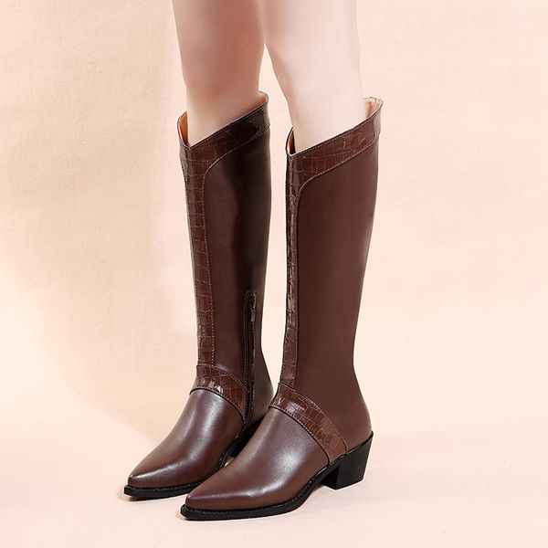 boots style 2021 leather women knee high square toe zip footwear low heels female riding boot woman long big size36-43, Black
boots style 2021 leather women knee high square toe zip footwear low heels female riding boot woman long big size36-43, Black