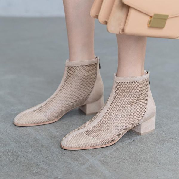 boots fashion womens summer round toe hollow mesh ankle sandals thick heel lady platform zip shoe female 32-43, Black
boots fashion womens summer round toe hollow mesh ankle sandals thick heel lady platform zip shoe female 32-43, Black