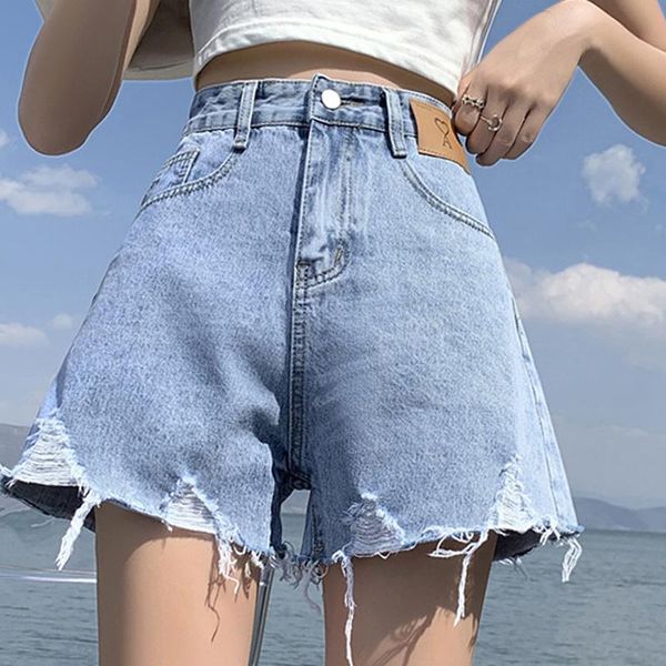 women's jeans zoki hole denim shorts women a line buttons tassel design casual pocket korean street wear female summer light blue fashi
women's jeans zoki hole denim shorts women a line buttons tassel design casual pocket korean street wear female summer light blue fashi