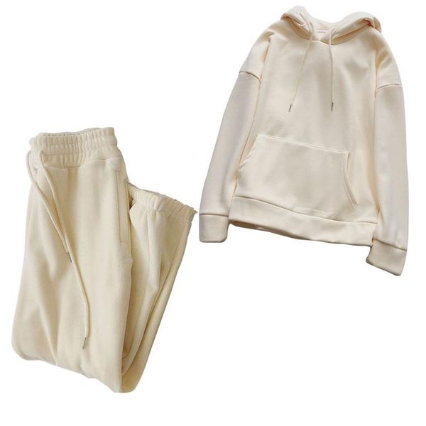 women's two piece pants nice autumn winter 2 pieces sets hoodies sweatshirt and suits women tracksuit thick fleece 100% cotton suit, White
women's two piece pants nice autumn winter 2 pieces sets hoodies sweatshirt and suits women tracksuit thick fleece 100% cotton suit, White