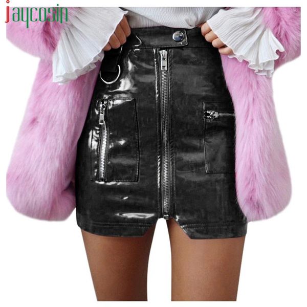skirts summer nightclub skirt women faux leather high waist lacquered casual zipper party plus size pocket ladies short, Black
skirts summer nightclub skirt women faux leather high waist lacquered casual zipper party plus size pocket ladies short, Black