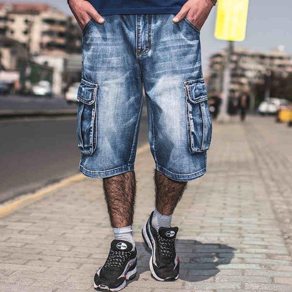 men's jeans mens hip hop cargo shorts denim knee length big men loose straight baggy multi pockets design plus size 40 42 44 46, Blue
men's jeans mens hip hop cargo shorts denim knee length big men loose straight baggy multi pockets design plus size 40 42 44 46, Blue