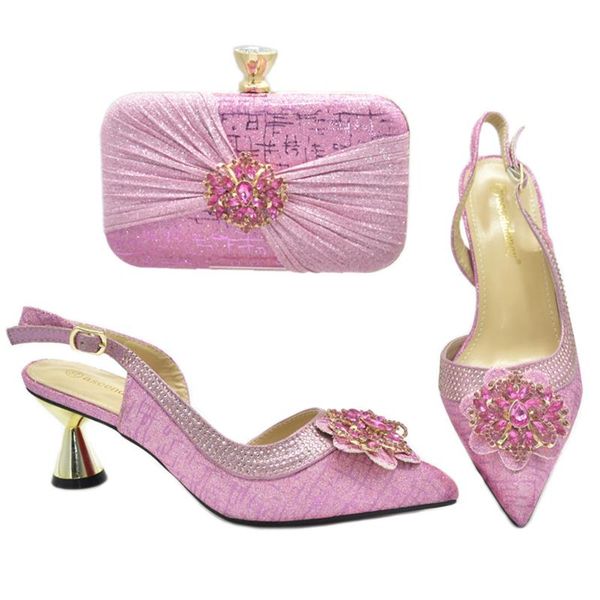 pink color 2021 luxery slippers summer italian women wedding shoes and bags decorated with rhinestone high heels ladies dress, Black
pink color 2021 luxery slippers summer italian women wedding shoes and bags decorated with rhinestone high heels ladies dress, Black