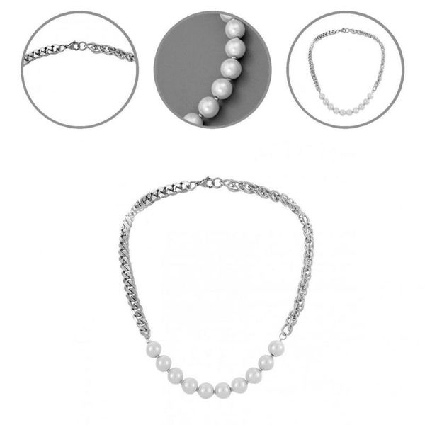 chains terrific link chain bland portable offish imitation pearl joint choker necklace men cuban, Silver
chains terrific link chain bland portable offish imitation pearl joint choker necklace men cuban, Silver