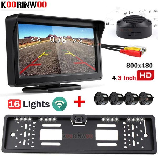 car rear view cameras& parking sensors koorinwoo wireless parktronics 16 lights sensor with license plate camera monitor smart system backli
car rear view cameras& parking sensors koorinwoo wireless parktronics 16 lights sensor with license plate camera monitor smart system backli