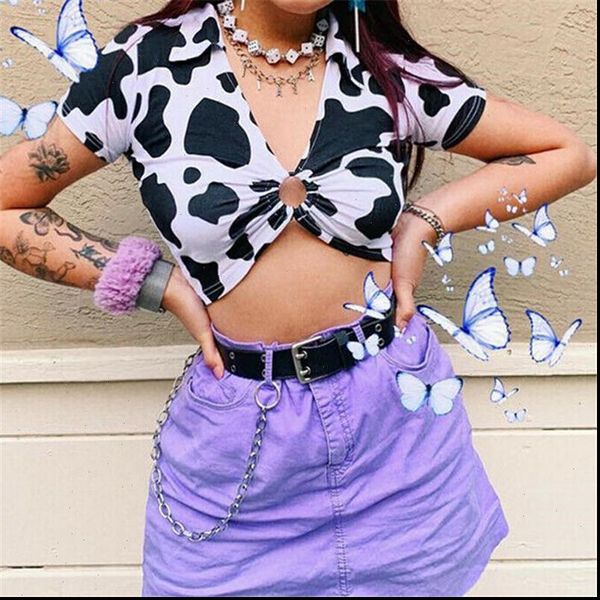 fashion short sleeve cow skin womens blouses print turn down collar front hollow office blouse casual crop femininas, White
fashion short sleeve cow skin womens blouses print turn down collar front hollow office blouse casual crop femininas, White