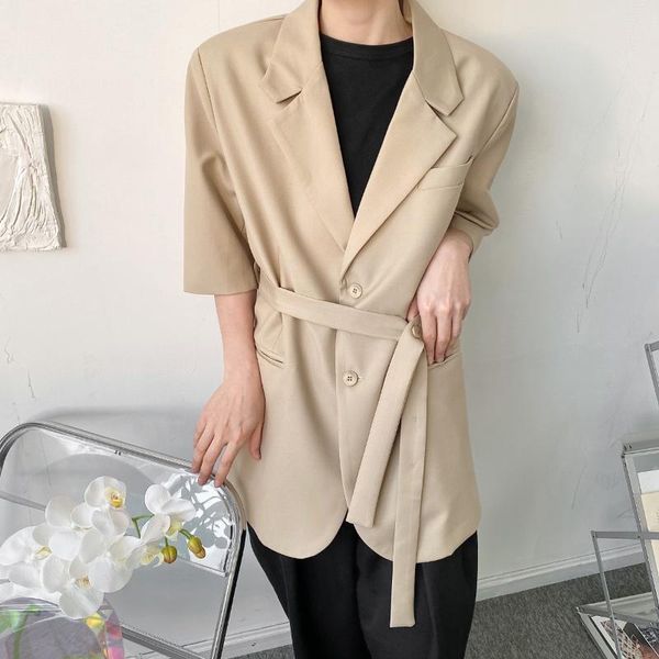 men's suits & blazers male niche loose casual short sleeve korean retro suit coat streetwear vintage fashion wedding jacket for men, White;black
men's suits & blazers male niche loose casual short sleeve korean retro suit coat streetwear vintage fashion wedding jacket for men, White;black