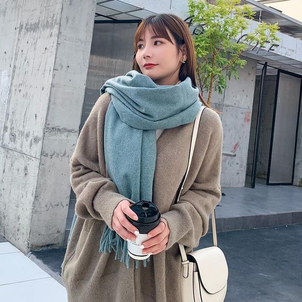 scarves fashion cashmere scarf women winter 2021 pure color wool cold proof warm korean grey green shawl scarfs with tassel, Blue;gray
scarves fashion cashmere scarf women winter 2021 pure color wool cold proof warm korean grey green shawl scarfs with tassel, Blue;gray