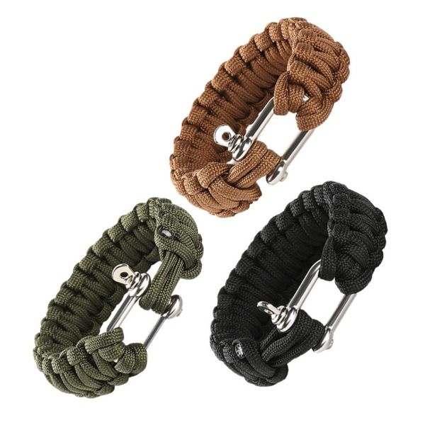 charm bracelets 3pcs survival escape parachute cords alloy u buckle strategic straps, Golden;silver
charm bracelets 3pcs survival escape parachute cords alloy u buckle strategic straps, Golden;silver