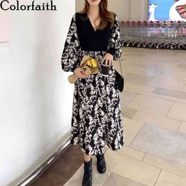 colorfaith new autumn winter women dresses knitted patchwork floral dot flared elegant vintage lady long dresses dr1217jx 210413, Black;gray
colorfaith new autumn winter women dresses knitted patchwork floral dot flared elegant vintage lady long dresses dr1217jx 210413, Black;gray