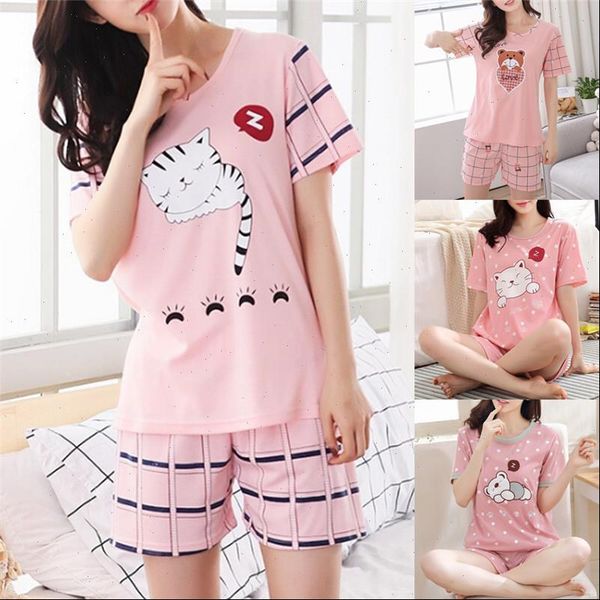 1pc summer young girl women sleepwear short sleeve cotton pajamas cute nightshirt casual home service 2xl, Black;red
1pc summer young girl women sleepwear short sleeve cotton pajamas cute nightshirt casual home service 2xl, Black;red