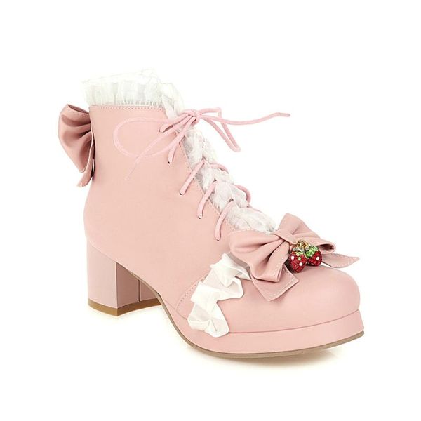 boots cosplay party lolita ankle sweet lace bow round toe shoes woman autumn winter square heel pu leather platform big size 46, Black
boots cosplay party lolita ankle sweet lace bow round toe shoes woman autumn winter square heel pu leather platform big size 46, Black