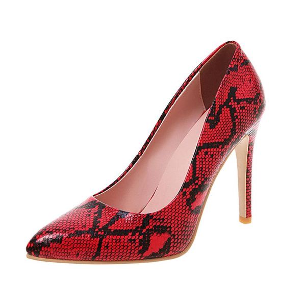 dress shoes women stiletto heels snake print high square mixed color pointed-toed single party evening, Black
dress shoes women stiletto heels snake print high square mixed color pointed-toed single party evening, Black