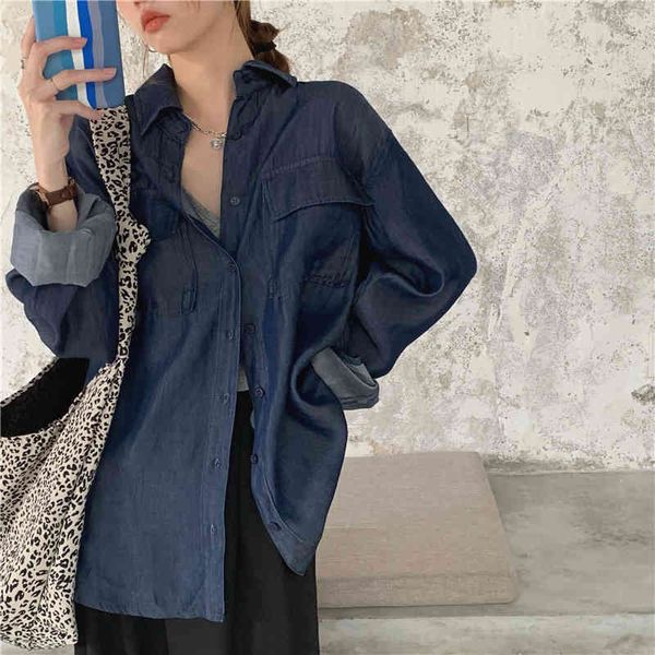 women's blouses & shirts women retro chic 2021 blouse denim femme gentle office lady high waist streetwear spring coat bbs4, White
women's blouses & shirts women retro chic 2021 blouse denim femme gentle office lady high waist streetwear spring coat bbs4, White