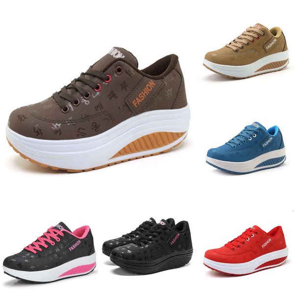 Casual shoes Thick sole leather shake shoes breathable sports casual large women's YLLY QWHT, Brown
Casual shoes Thick sole leather shake shoes breathable sports casual large women's YLLY QWHT, Brown