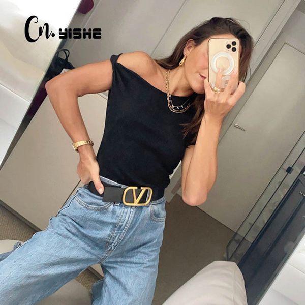 cnyishe one shoulder streetwear women t-shirt tee fashion slim regular office lady shirts female casual elegant 210419, White
cnyishe one shoulder streetwear women t-shirt tee fashion slim regular office lady shirts female casual elegant 210419, White