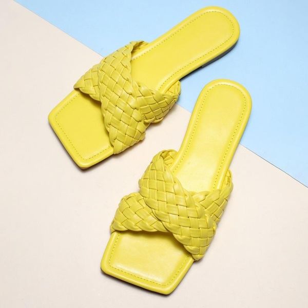 slippers fashion square head brand woven flip flops beach sandals women summer casual shoes flat, Black
slippers fashion square head brand woven flip flops beach sandals women summer casual shoes flat, Black