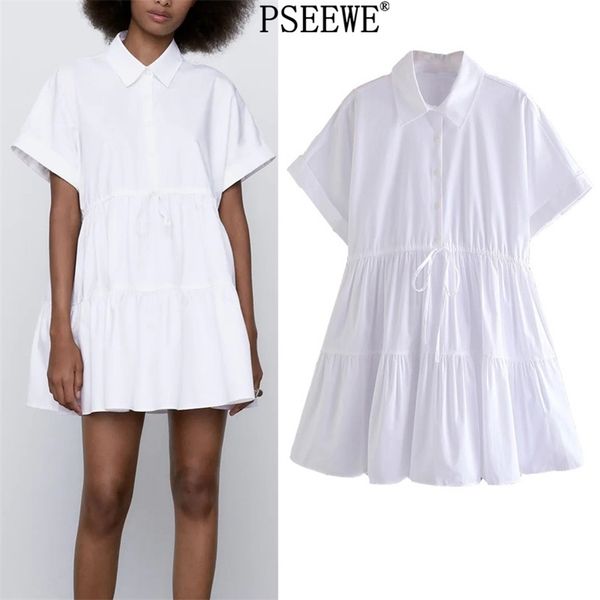 bow white short dresses women casual sleeve woman summer loose adjustable waist ruffle mini 210519, Black;gray
bow white short dresses women casual sleeve woman summer loose adjustable waist ruffle mini 210519, Black;gray