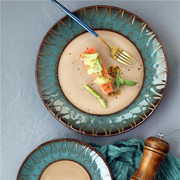 nordic style ceramics western plates round creativity blue-green salad modern simplicity borden table decoration ek50cp dishes &
nordic style ceramics western plates round creativity blue-green salad modern simplicity borden table decoration ek50cp dishes &