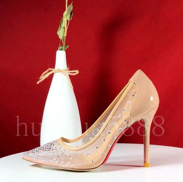 new spring summer elegant styles women shoes rhinestone high heels crystals pointed toe mesh pumps woman red sole wedding shoes, Black
new spring summer elegant styles women shoes rhinestone high heels crystals pointed toe mesh pumps woman red sole wedding shoes, Black