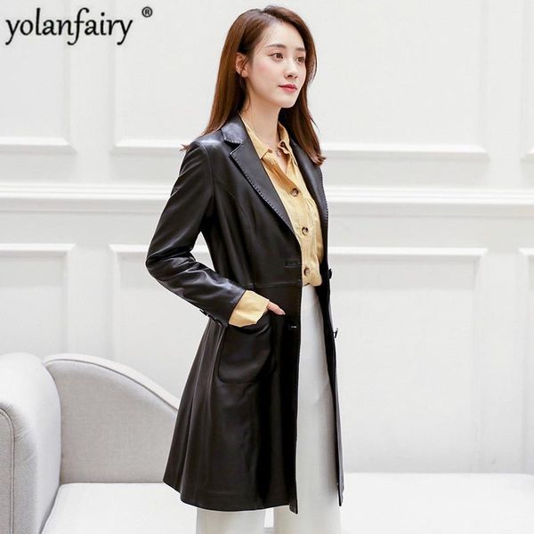 women's leather & faux real jacket spring autumn sheepskin coats and jackets women korean long chaqueta cuero mujer hq18-zjf43129a, Black
women's leather & faux real jacket spring autumn sheepskin coats and jackets women korean long chaqueta cuero mujer hq18-zjf43129a, Black