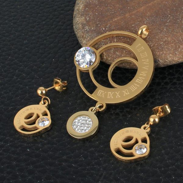 earrings & necklace fashion stainless steel jewelry sets for women gold color pendants and sewgahbj, Silver
earrings & necklace fashion stainless steel jewelry sets for women gold color pendants and sewgahbj, Silver