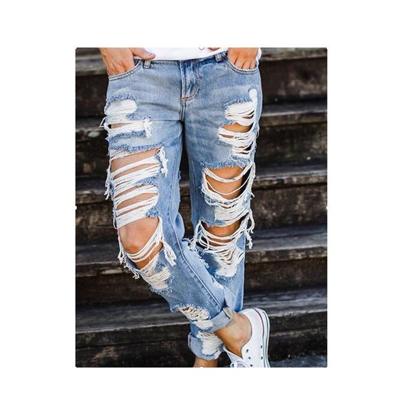 fashion ladies ripped casual jeans summer street skinny boyfriend denim pants for women elasticity breathe reely women's, Blue
fashion ladies ripped casual jeans summer street skinny boyfriend denim pants for women elasticity breathe reely women's, Blue