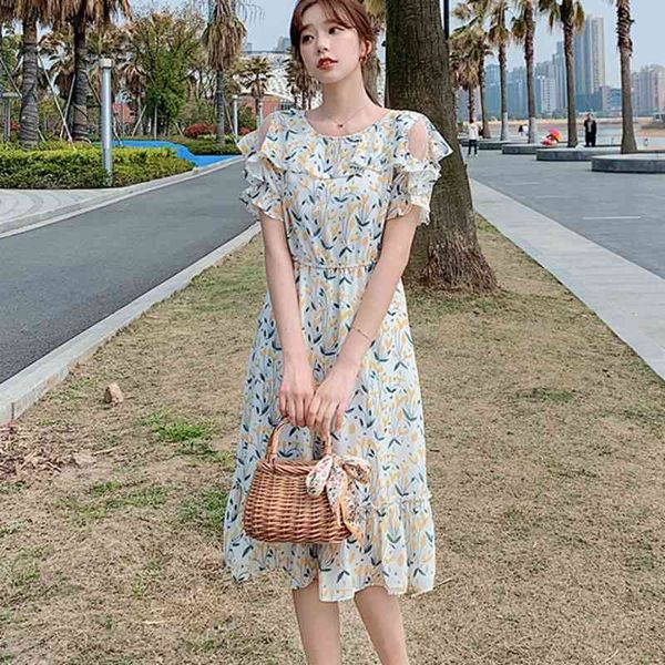 french off shoulder dress ladies summer korean elegant floral print chiffon dresses for temperament women skirt vestidos 210515, Black;gray
french off shoulder dress ladies summer korean elegant floral print chiffon dresses for temperament women skirt vestidos 210515, Black;gray