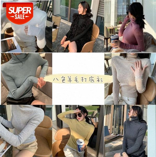 80 wool soft waxy turtleneck bottoming shirt ~ sweater women thin knit cardigan slim and tight #mz2d, Black
80 wool soft waxy turtleneck bottoming shirt ~ sweater women thin knit cardigan slim and tight #mz2d, Black