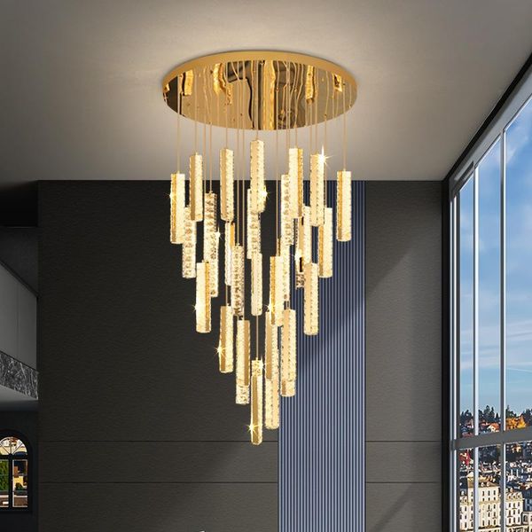 pendant lamps modern luxury golden silver led crystal chandelier nordic duplex building spiral staircase dining room art
pendant lamps modern luxury golden silver led crystal chandelier nordic duplex building spiral staircase dining room art