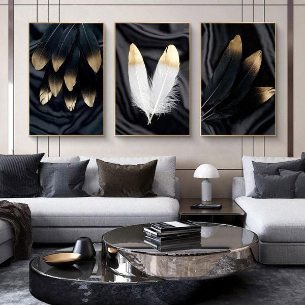 paintings black white golden feather abstract canvas print nordic picture painting scandinavian entry lux wall art living room decoration
paintings black white golden feather abstract canvas print nordic picture painting scandinavian entry lux wall art living room decoration
