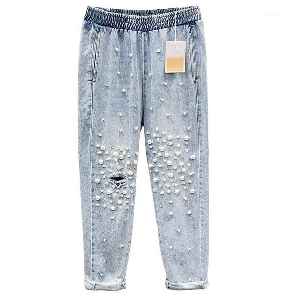 women's jeans 2021 spring fashion hole for women vintage elastic waist bright diamond bead wash nine points hallen tide q1402, Blue
women's jeans 2021 spring fashion hole for women vintage elastic waist bright diamond bead wash nine points hallen tide q1402, Blue