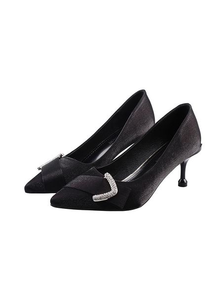 dress shoes small fresh high heels female 2021 the wild pointed rhinestone shallow mouth stiletto single girl work, Black
dress shoes small fresh high heels female 2021 the wild pointed rhinestone shallow mouth stiletto single girl work, Black