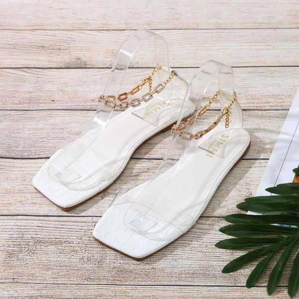 sandals fashion point rhinestone chain transparent belt flat summer shoes 2021 flip flop chaussures femme sandales femmes été, Black
sandals fashion point rhinestone chain transparent belt flat summer shoes 2021 flip flop chaussures femme sandales femmes été, Black