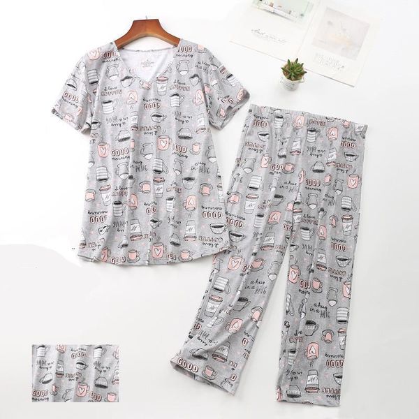 home pajamas set large sizes women sleepwear panties short sleeve t shirt autumn female pyjamas fashion cartoon, Black;red
home pajamas set large sizes women sleepwear panties short sleeve t shirt autumn female pyjamas fashion cartoon, Black;red