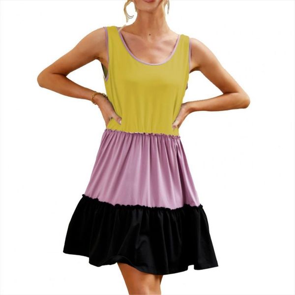 summer midi three color women dress contrast shoulder strap patchwork pocket pleated hem for, Black;gray
summer midi three color women dress contrast shoulder strap patchwork pocket pleated hem for, Black;gray