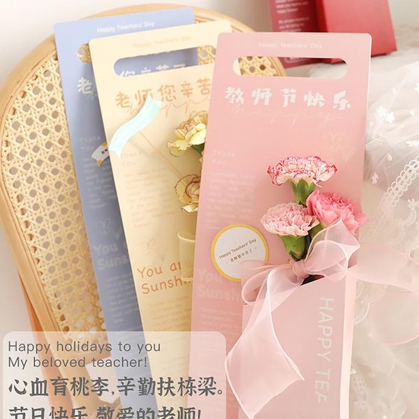 creative portable flower packaging box multicolor carnation for teacher's day bouquet gift wrap
creative portable flower packaging box multicolor carnation for teacher's day bouquet gift wrap