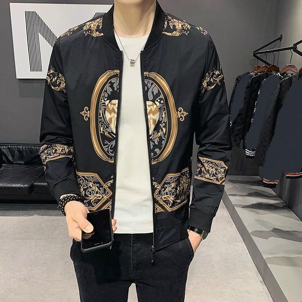 men's jackets luxury gold print bomber jacket men royal casual coats korean vintage clothes streetwear social, Black;brown
men's jackets luxury gold print bomber jacket men royal casual coats korean vintage clothes streetwear social, Black;brown