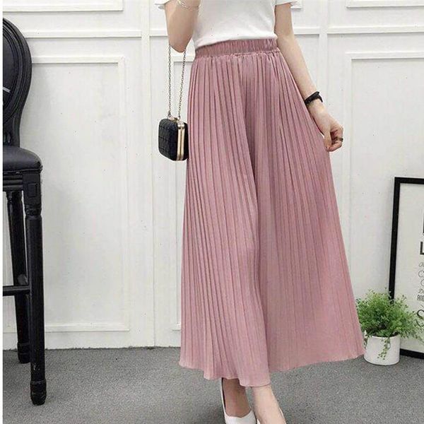 summer spring fashion tide black women pant casual loose elastic waist high pleated wide leg chiffon pants ns4563, Black;white
summer spring fashion tide black women pant casual loose elastic waist high pleated wide leg chiffon pants ns4563, Black;white