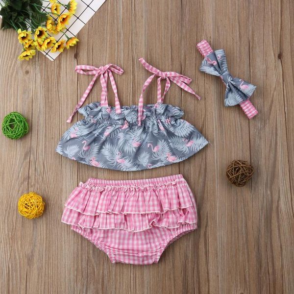 one-piece suits arrival 3 piece baby girl summer suit flamingo tube strap sleeveless + ruffled shorts printed headband beachwear
one-piece suits arrival 3 piece baby girl summer suit flamingo tube strap sleeveless + ruffled shorts printed headband beachwear