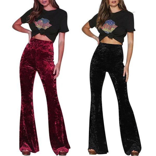 women's pants & capris women velvet high waist flared regular fit bell-bottoms wide leg full length long trousers for office lady, Black;white
women's pants & capris women velvet high waist flared regular fit bell-bottoms wide leg full length long trousers for office lady, Black;white