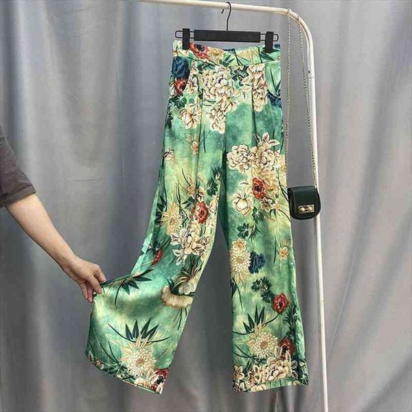 satin silk printing bohemian women capris high waist wide leg casual loose size summer straight ladies lace up trousers, Black;white
satin silk printing bohemian women capris high waist wide leg casual loose size summer straight ladies lace up trousers, Black;white