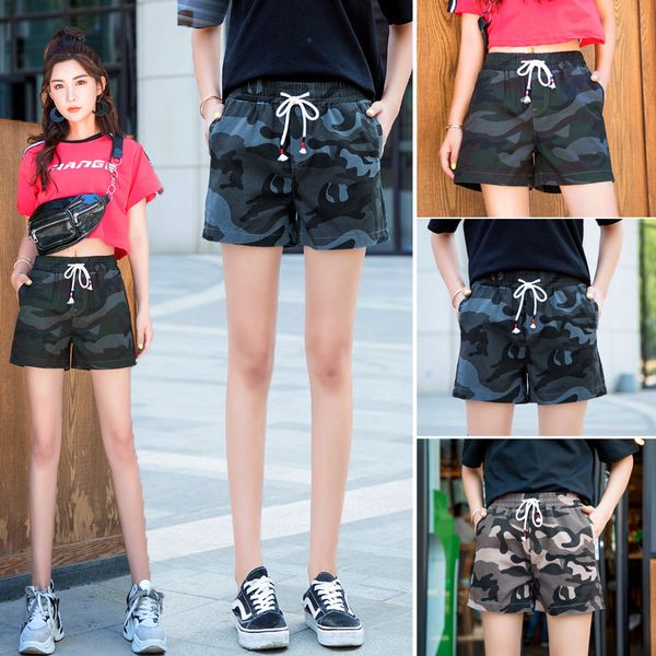 women's shorts camouflage summer 2020 new loose casual straight high waist wide leg large pants, White;black
women's shorts camouflage summer 2020 new loose casual straight high waist wide leg large pants, White;black