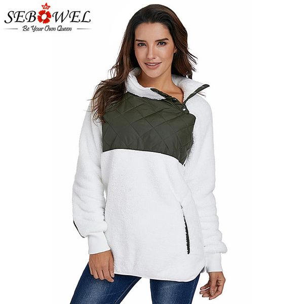 women's jackets sebowel winter women pullover white fleece coat female faux fur jacket plus size ladies velvet outwear clothes, Black;brown
women's jackets sebowel winter women pullover white fleece coat female faux fur jacket plus size ladies velvet outwear clothes, Black;brown